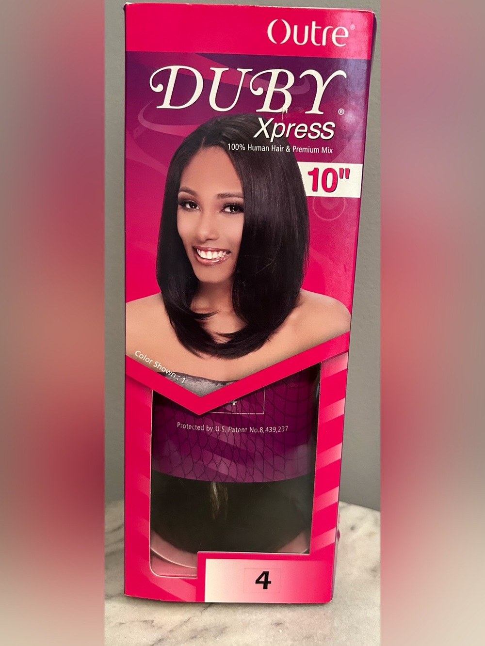 NIB Outre DUBY Xpress 10" Human Hair Blend Weave - Color 4 Dark Brown